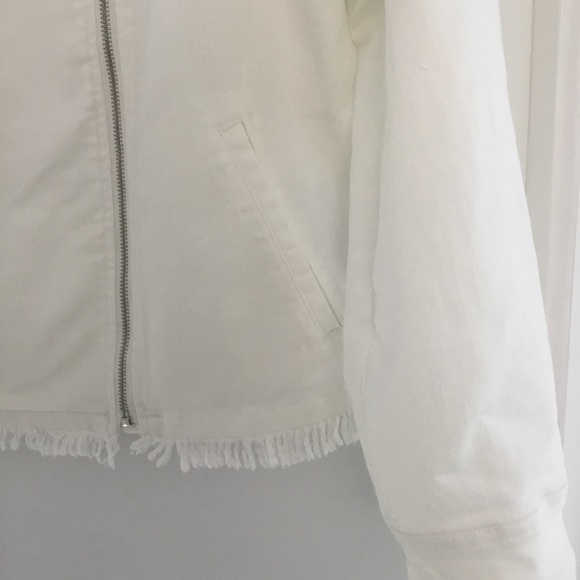 Diane Gilman | Women’s Moto Jacket, off white, size large. - Picture 8 of 15